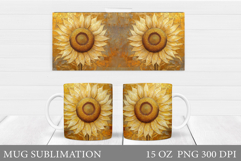 Sunflowers Mug Sublimation. Sunflowers Sublimation Product Image 1