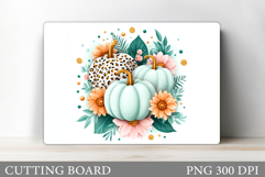 Fall Pumpkin Cutting Board. Fall Kitchen Cutting Board Product Image 1