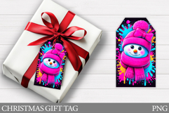Christmas Snowman Gift Tag. Christmas Gift Tag Design Product Image 1