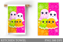 Ghost Kitchen Towel Design. Halloween Pumpkin Towel Product Image 1