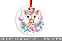 Cute Giraffe Christmas Ornament. Christmas Ornament Design Product Image 1