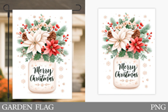 Merry Christmas Garden Flag. Christmas Garden Flag Design Product Image 1