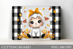 Fall Lamb Cutting Board. Fall Cutting Board Design Product Image 1