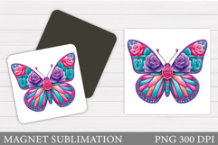 Butterfly Magnet Design. Butterfly Sublimation Product Image 1