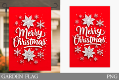 Merry Christmas Garden Flag. Christmas Garden Flag Design Product Image 1