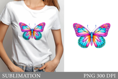 Butterfly T-Shirt Design. Butterfly Sublimation Product Image 1