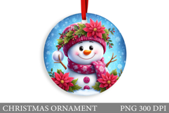 Snowman Christmas Ornament. Snowman Ornament Design Product Image 1