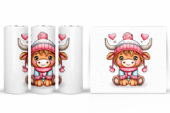 Valentines Cow Tumbler. Valentines Tumbler Sublimation Product Image 2