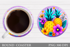 Pineapple Coaster Design. Pineapple Sublimation Product Image 1