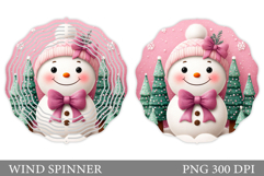 Christmas Wind Spinner. Cute Snowman Wind Spinner Design Product Image 1