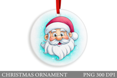 Cute Santa Claus Christmas Ornament. Santa Claus Sublimation Product Image 1