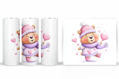 Valentines Bear Tumbler. Valentines Tumbler Design Product Image 2