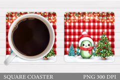 Christmas Pickle Coaster. Christmas Coaster Sublimation Product Image 1