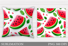 Watermelon Pillow Sublimation. Summer Pillow Design Product Image 1