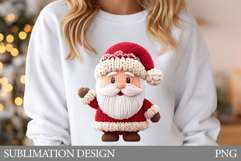 Crochet Santa Claus Sublimation. Santa Claus T-Shirt Design Product Image 1