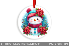 Snowman Christmas Ornament. Snowman Ornament Design Product Image 1