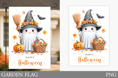 Halloween Ghost Garden Flag. Cute Halloween Garden Flag Product Image 1