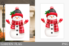 Snowman Garden Flag. Christmas Garden Flag Sublimation Product Image 1