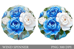 Roses Wind Spinner Design. Flowers Wind Spinner Sublimation Product Image 1