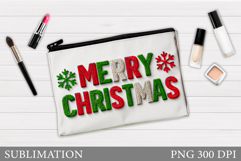 Merry Christmas Cosmetics Bag. Christmas Tree Makeup Bag Product Image 1