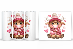Valentines Cow Tumbler. Valentines Tumbler Sublimation Product Image 2