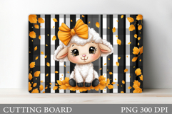 Fall Lamb Cutting Board. Fall Cutting Board Design Product Image 1