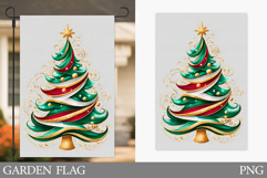 Christmas Tree Garden Flag. Christmas Garden Flag Design Product Image 1
