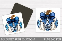 Pumpkin Magnet Design. Pumpkin Sublimation Product Image 1