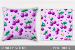 Cherry Pillow Design. Cherry Sublimation Product Image 1