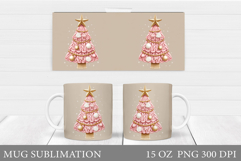Christmas Tree Mug Sublimation. Christmas Tree Mug Design Product Image 1