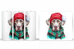 Christmas Dog Tumbler Design. Christmas Tumbler Sublimation Product Image 2