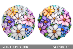 Flowers Wind Spinner Design. Daisy Flowers Wind Spinner Product Image 1