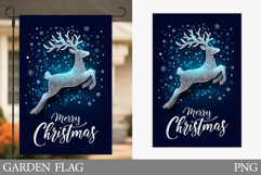 Reindeer Garden Flag. Christmas Garden Flag Sublimation Product Image 1