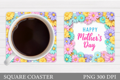 Mother's Day Coaster Design. Mother's Day Sublimation Product Image 1