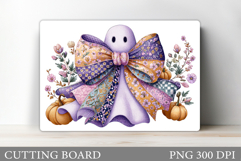 Ghost Cutting Board Sublimation. Halloween Cutting Board Product Image 1