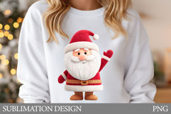 Crochet Santa Claus Sublimation. Santa Claus T-Shirt Design Product Image 1