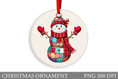 Snowman Christmas Ornament. Snowman Ornament Design Product Image 1