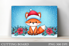 Christmas Fox Cutting Board. Christmas Cutting Board Design Product Image 1