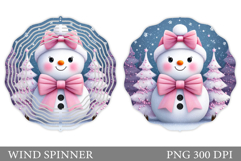 Christmas Wind Spinner. Cute Snowman Wind Spinner Design Product Image 1