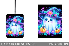 Ghost Car Air Freshener Design. Halloween Car Air Freshener Product Image 1