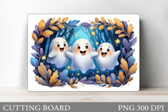 Ghost Cutting Board Sublimation. Halloween Cutting Board Product Image 1