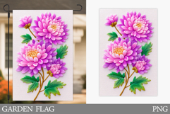 Floral Garden Flag Design. Flowers Garden Flag Sublimation Product Image 1