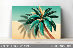 Palm Tree Cutting Board. Palm Tree Sublimation Product Image 1