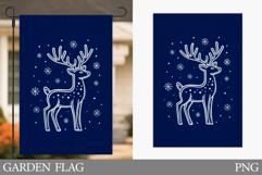 Cute Deer Garden Flag. Christmas Garden Flag Sublimation Product Image 1