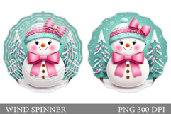 Cute Snowman Wind Spinner. Christmas Wind Spinner Design Product Image 1