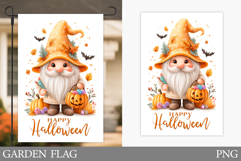 Gnome Garden Flag Sublimation. Halloween Garden Flag Design Product Image 1