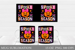 Halloween Pumpkin Mug Design. Halloween Mug Sublimation Product Image 1
