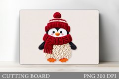 Cute Penguin Cutting Board. Christmas Cutting Board Design Product Image 1