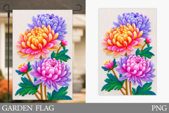 Flowers Garden Flag Sublimation. Floral Garden Flag Design Product Image 1