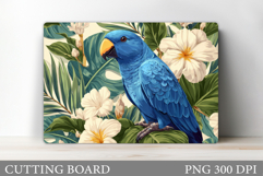 Cute Parrot Cutting Board Design. Cute Parrot Sublimation Product Image 1